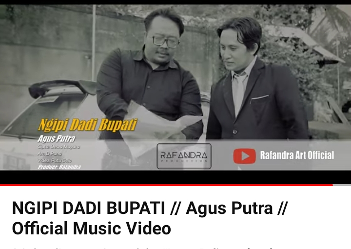 RILIS LAGU NGIPI DADI BUPATI, AGUS PUTRA BERHARAP MIMPINYA JADI KENYATAAN